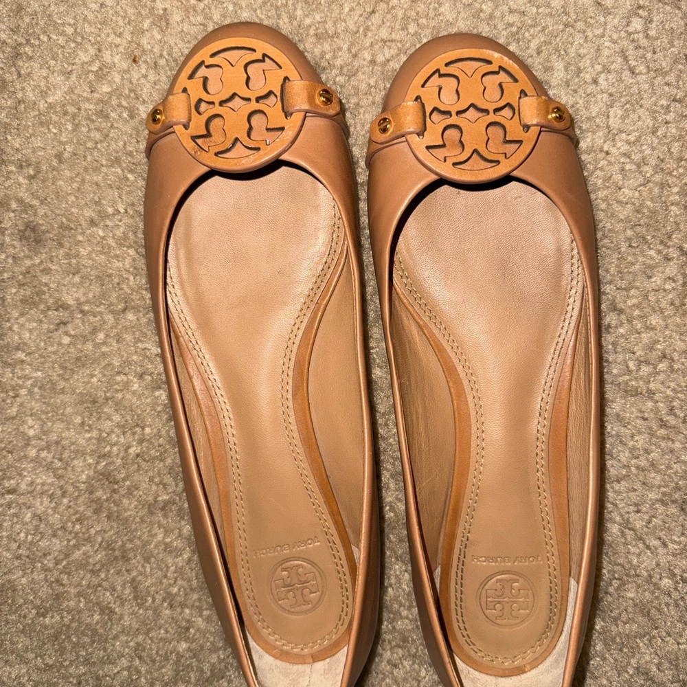 Tory Burch Brown Leather Loafers